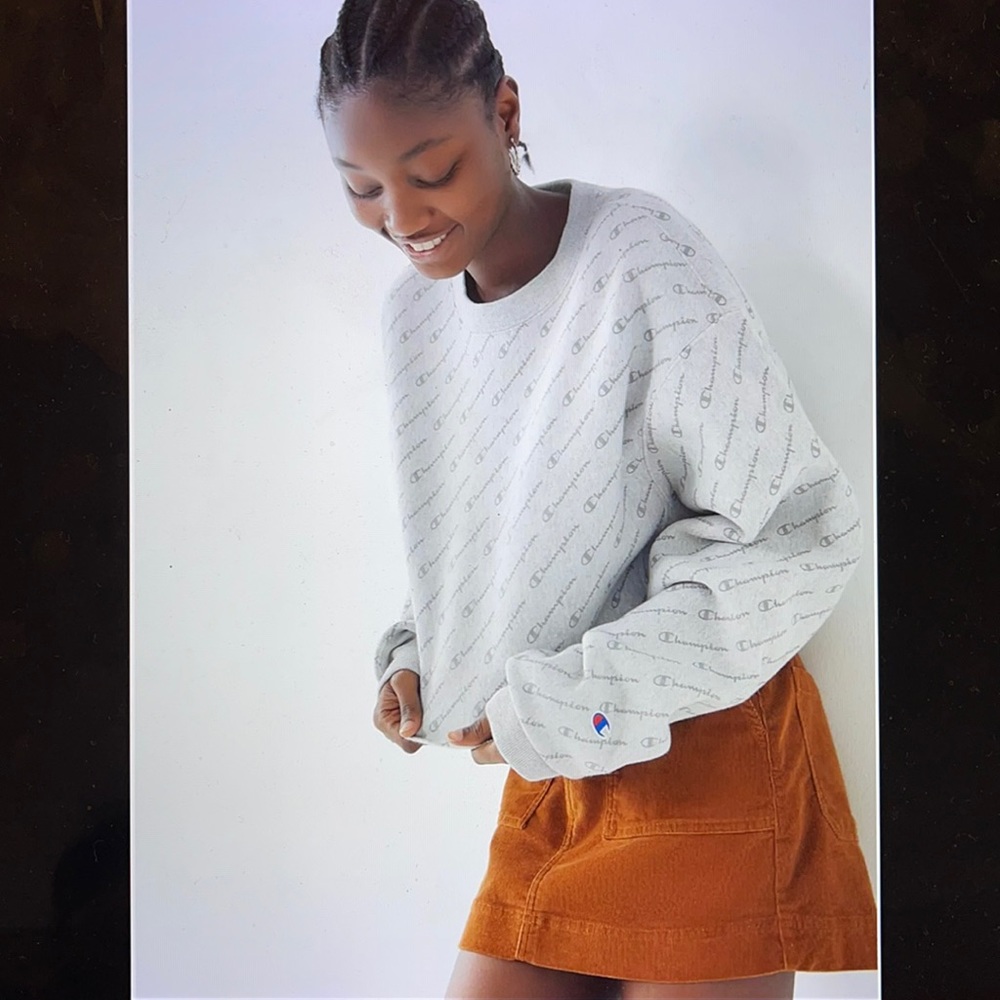 Champion Reverse Weave Print Crop Sweatshirt - image 1